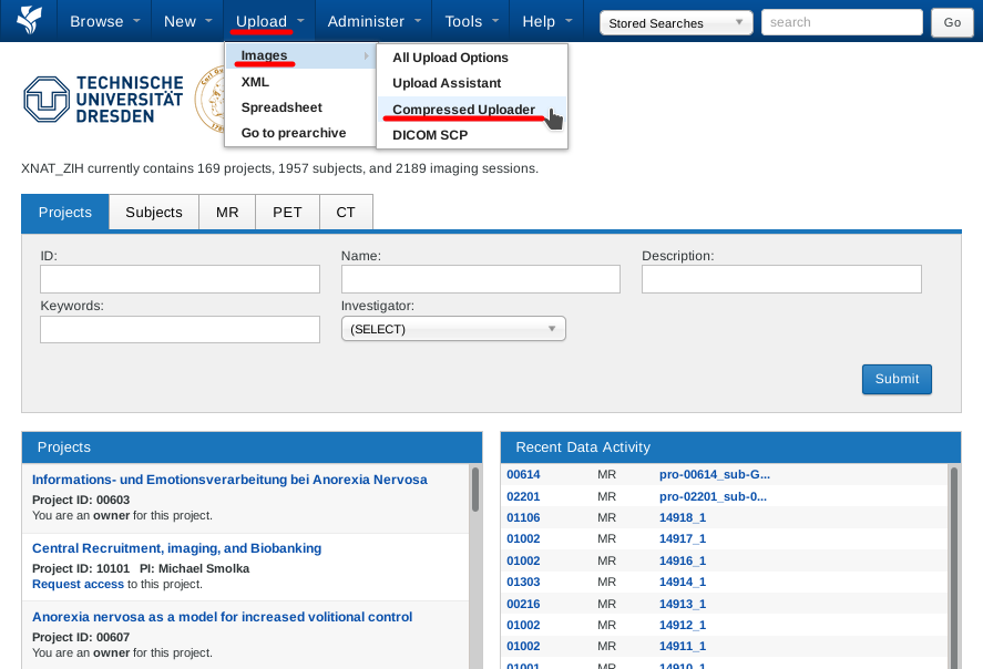 Pic. 1: Navigate to upload page Pic. 1: Navigate to upload page